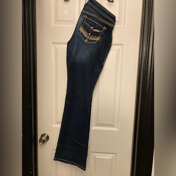 022 Ariat Denim Turquoise Embroidered Jeans Size 29 - Picture 9 of 10